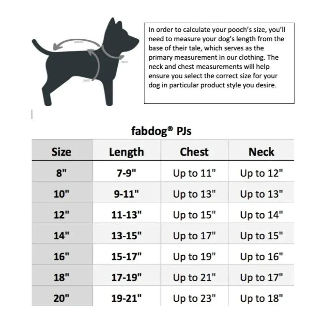 FabDog Plaid Pajamas Puppy Dog 20